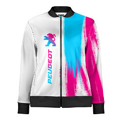 Олимпийка женская Peugeot neon gradient style: по-вертикали, цвет: 3D-черный