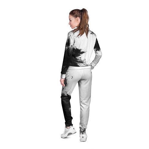 Женская олимпийка Skillet и рок символ на светлом фоне / 3D-Белый – фото 4