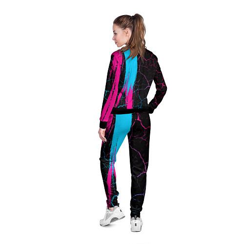 Женская олимпийка Destiny - neon gradient: по-вертикали / 3D-Черный – фото 4