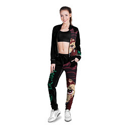 Олимпийка женская Танджиро из Demon Slayer, цвет: 3D-черный — фото 2