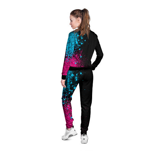 Женская олимпийка Roblox - neon gradient: по-вертикали / 3D-Черный – фото 4