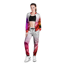 Олимпийка женская Кремовый дизайн, цвет: 3D-красный — фото 2