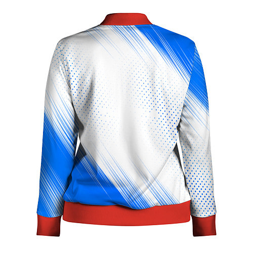 Женская олимпийка Bmw синяя текстура / 3D-Красный – фото 2