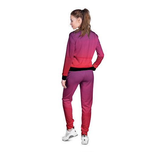 Женская олимпийка Красное небо / 3D-Черный – фото 4