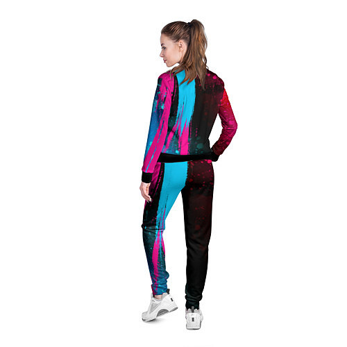 Женская олимпийка Blink 182 - neon gradient: по-вертикали / 3D-Черный – фото 4