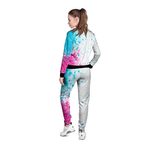 Женская олимпийка Ajax neon gradient style: по-вертикали / 3D-Черный – фото 4