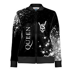 Олимпийка женская Queen и рок символ на темном фоне, цвет: 3D-черный