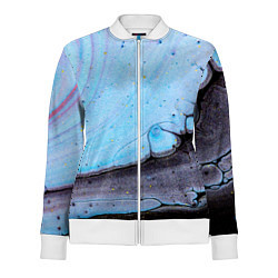 Олимпийка женская Синий и тёмный песок и краски, цвет: 3D-белый