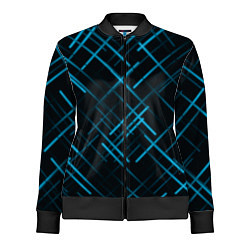 Олимпийка женская Голубые лучи, цвет: 3D-черный