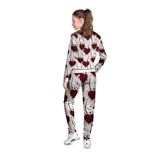 Женская олимпийка Паттерн разбитое сердце / 3D-Белый – фото 4