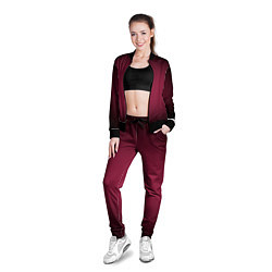 Олимпийка женская Градиент светлая марсала с переходом в черный, цвет: 3D-черный — фото 2