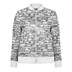 Олимпийка женская Раскраска диваны, цвет: 3D-белый