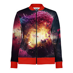 Олимпийка женская Теория взрыва, цвет: 3D-красный