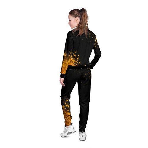 Женская олимпийка Babymetal - gold gradient: надпись, символ / 3D-Черный – фото 4