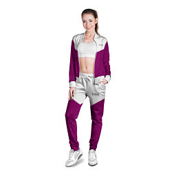 Олимпийка женская FIRM бело - пурпурный, цвет: 3D-белый — фото 2