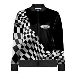 Олимпийка женская Ford racing flag, цвет: 3D-черный