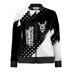 Олимпийка женская Five Finger Death Punch и рок символ на темном фон, цвет: 3D-черный