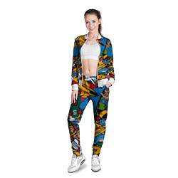 Олимпийка женская Скейт-зомби микс, цвет: 3D-белый — фото 2