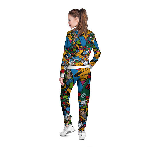 Женская олимпийка Скейт-зомби микс / 3D-Белый – фото 4