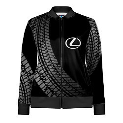 Олимпийка женская Lexus tire tracks, цвет: 3D-черный