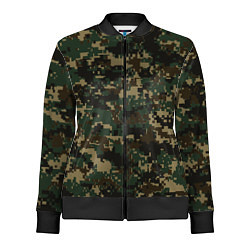 Женская олимпийка Зелено - коричневый камуфляж