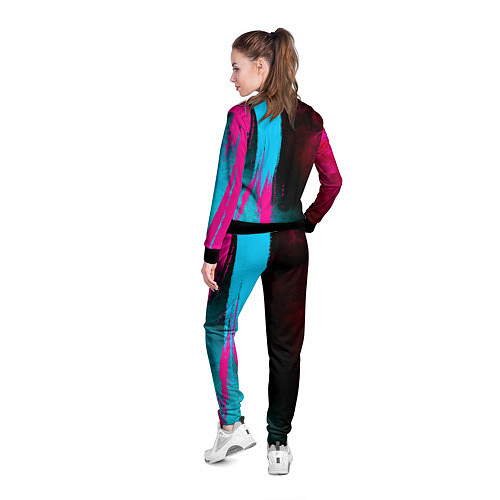 Женская олимпийка GTA - neon gradient: по-вертикали / 3D-Черный – фото 4