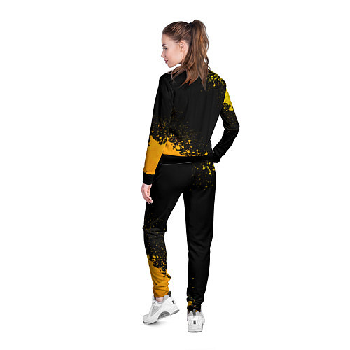 Женская олимпийка Motorhead - gold gradient: надпись, символ / 3D-Черный – фото 4