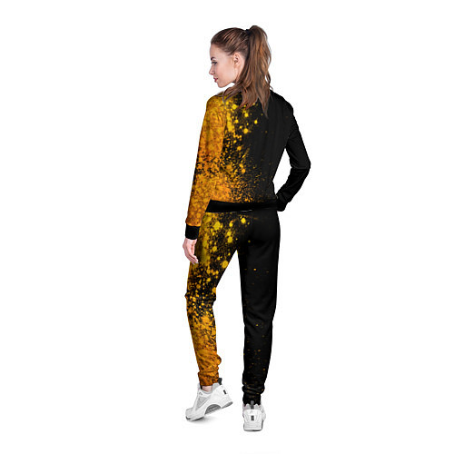 Женская олимпийка Maneskin - gold gradient: по-вертикали / 3D-Черный – фото 4
