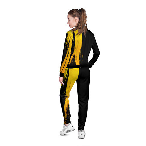 Женская олимпийка Black Clover - gold gradient: по-вертикали / 3D-Черный – фото 4