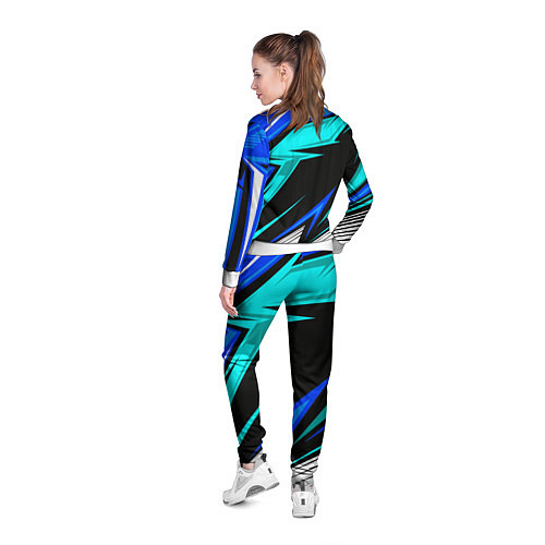 Женская олимпийка Фольцваген - sport uniform / 3D-Белый – фото 4