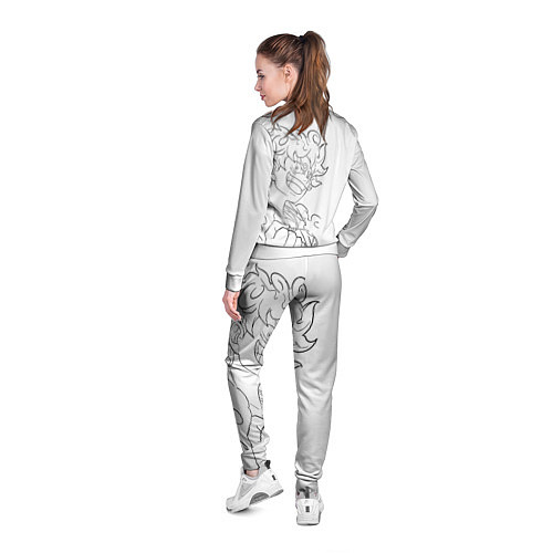 Женская олимпийка Ван пис - Луффи гир 5 / 3D-Белый – фото 4