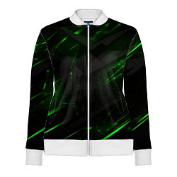 Женская олимпийка Dark black green abstract