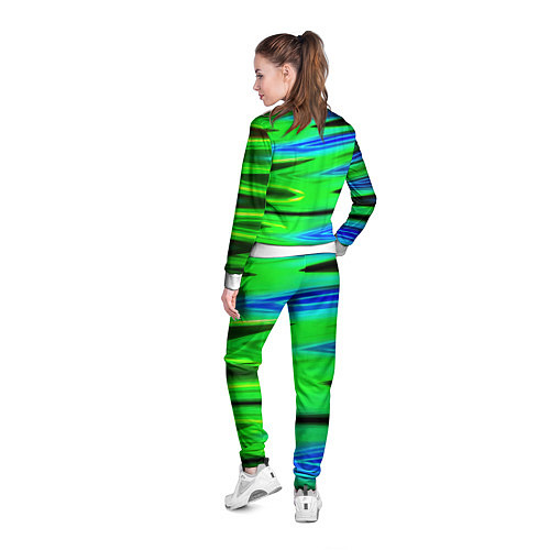 Женская олимпийка Green blut geometry / 3D-Белый – фото 4