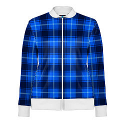 Олимпийка женская Шотландка синий, цвет: 3D-белый