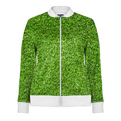 Олимпийка женская Зелёный газон, цвет: 3D-белый