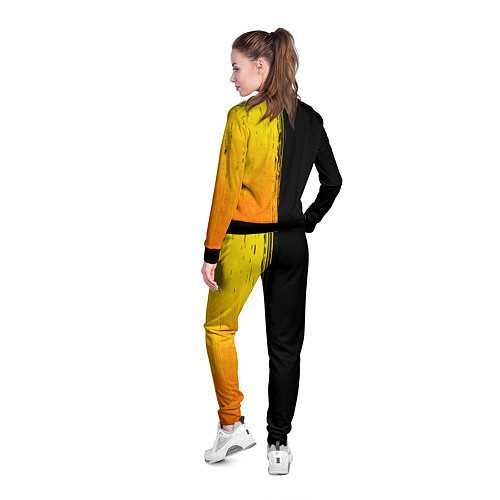 Женская олимпийка Blink 182 - gold gradient: по-вертикали / 3D-Черный – фото 4