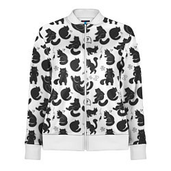 Женская олимпийка Эмоциональные черно-белые коты