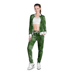 Олимпийка женская Крокодилья кожа паттерн, цвет: 3D-белый — фото 2