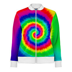 Олимпийка женская Tie dye, цвет: 3D-белый