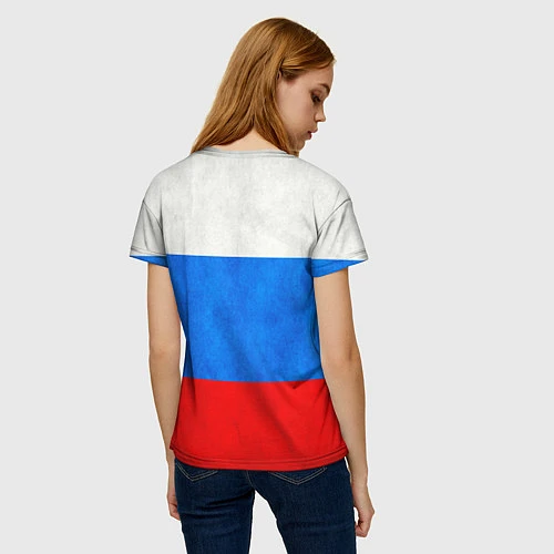 Женская футболка Russia: from 96 / 3D-принт – фото 4