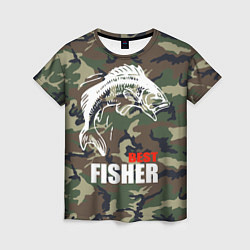Женская футболка Best fisher