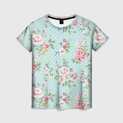 Женская футболка Цветы ретро 1