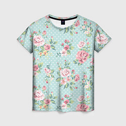 Женская футболка Цветы ретро 1