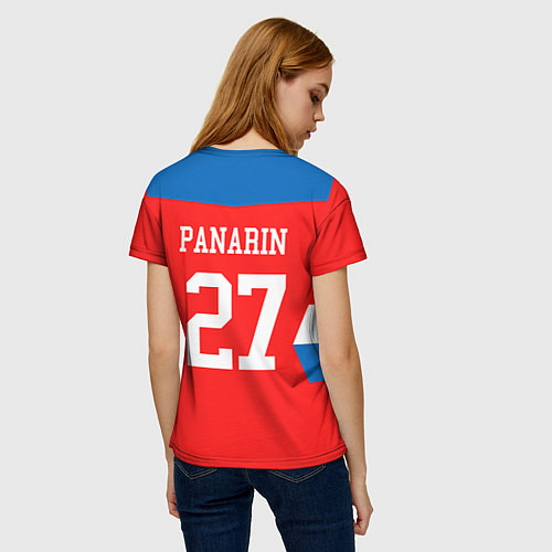 Женская футболка Сборная РФ: #27 PANARIN / 3D-принт – фото 4