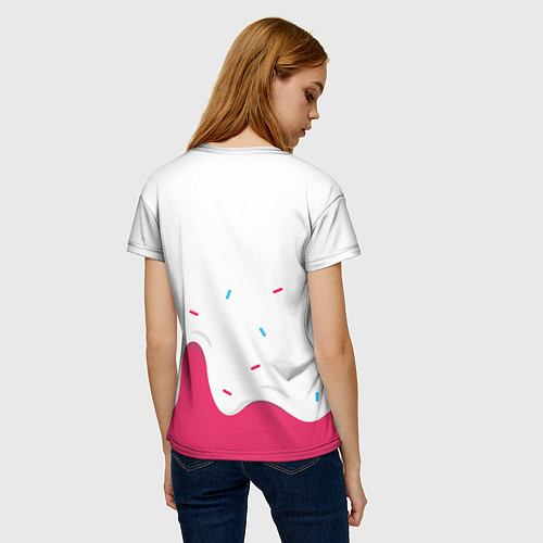 Женская футболка KREME (original design) / 3D-принт – фото 4