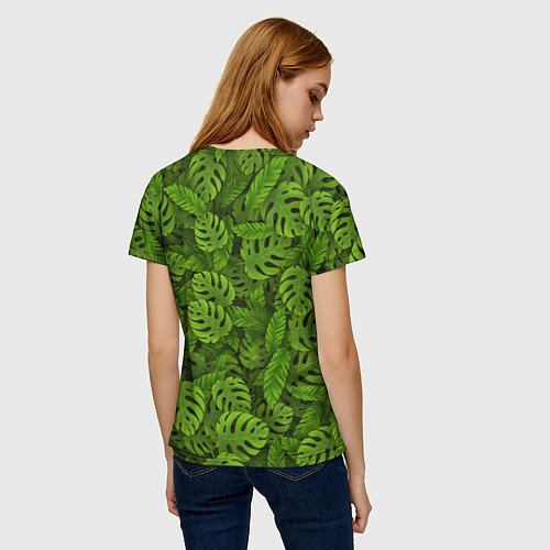 Женская футболка Тропические листья / 3D-принт – фото 4
