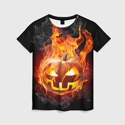 Женская футболка Огненная стихия хэллоуин