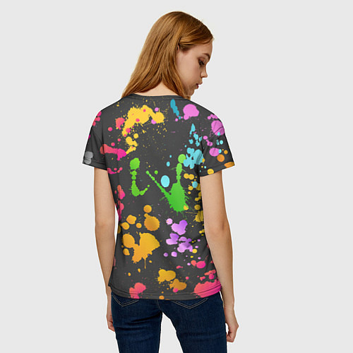 Женская футболка Игра красок / 3D-принт – фото 4