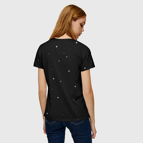 Женская футболка Космическая сова / 3D-принт – фото 4