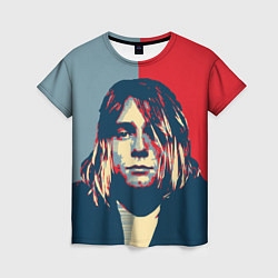 Футболка женская Kurt Cobain, цвет: 3D-принт